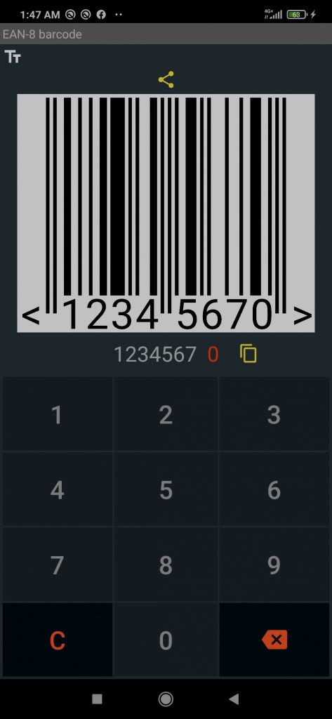 EAN-8 barcode 2
